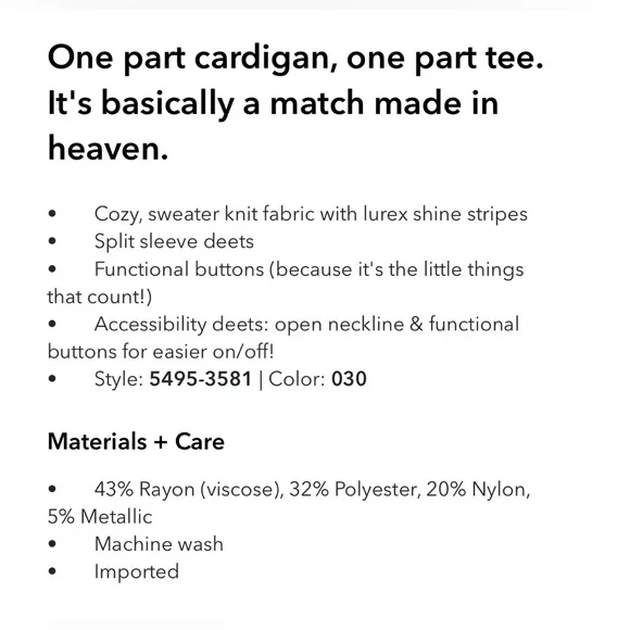 SOLD Aerie Sparkle Cardigan Tee - Picture 4 of 11